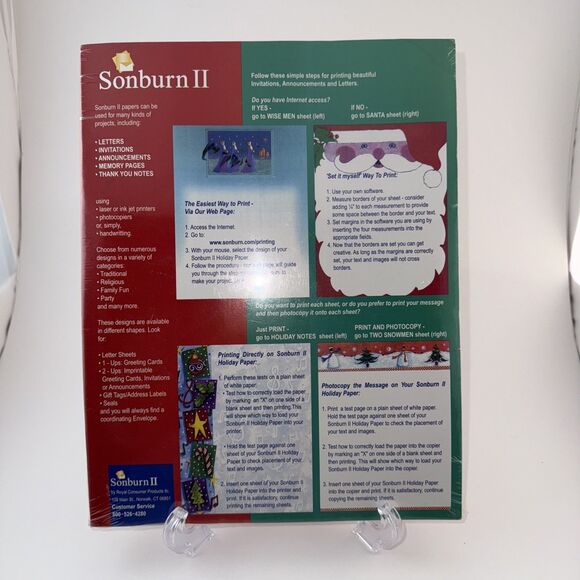 Sonburn Holiday Paper Colorful Christmas Stocking 100 Sheets New Sealed Crafts - Picture 4 of 7